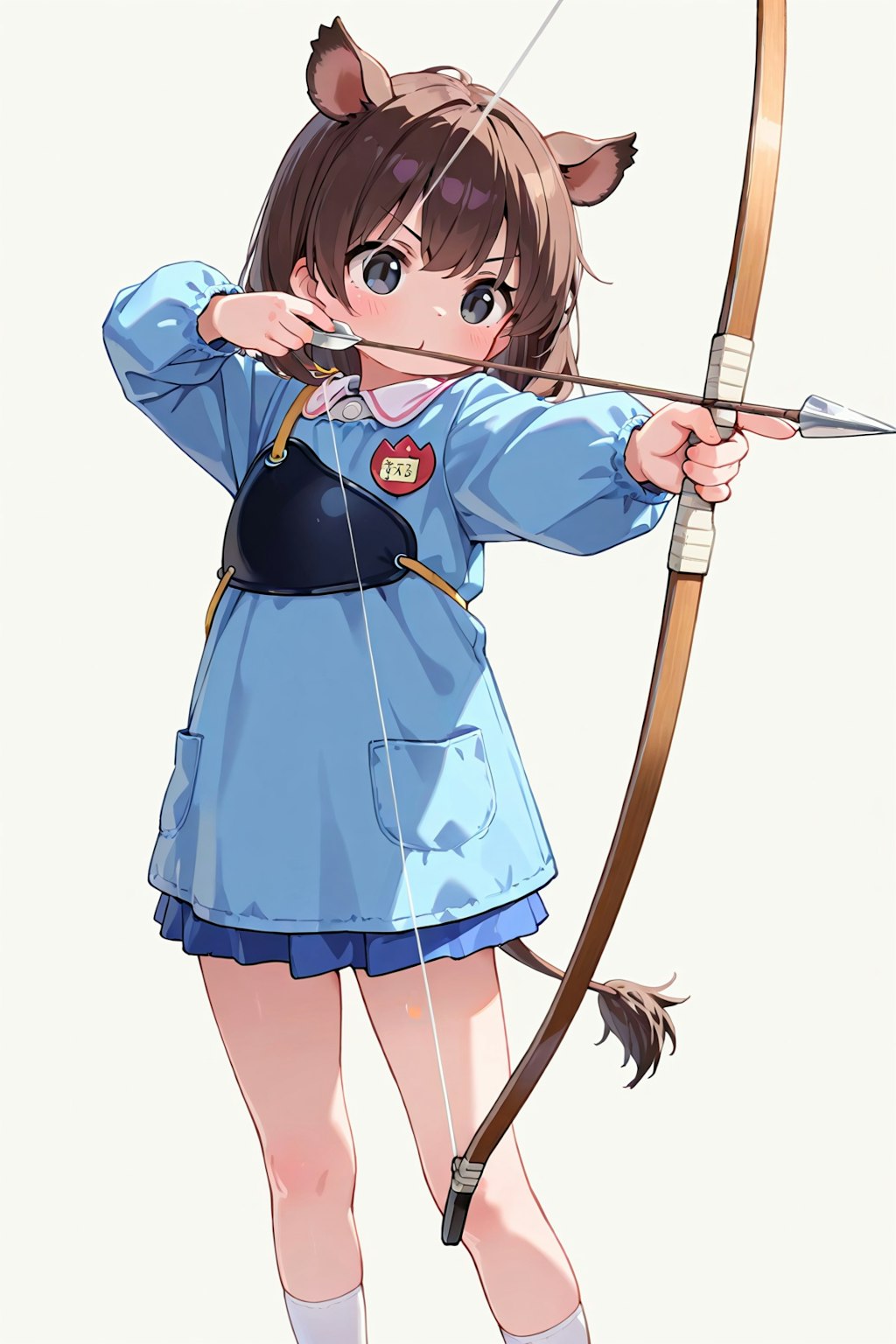 色んな服で色んなケモミミに弓を構えてもらった