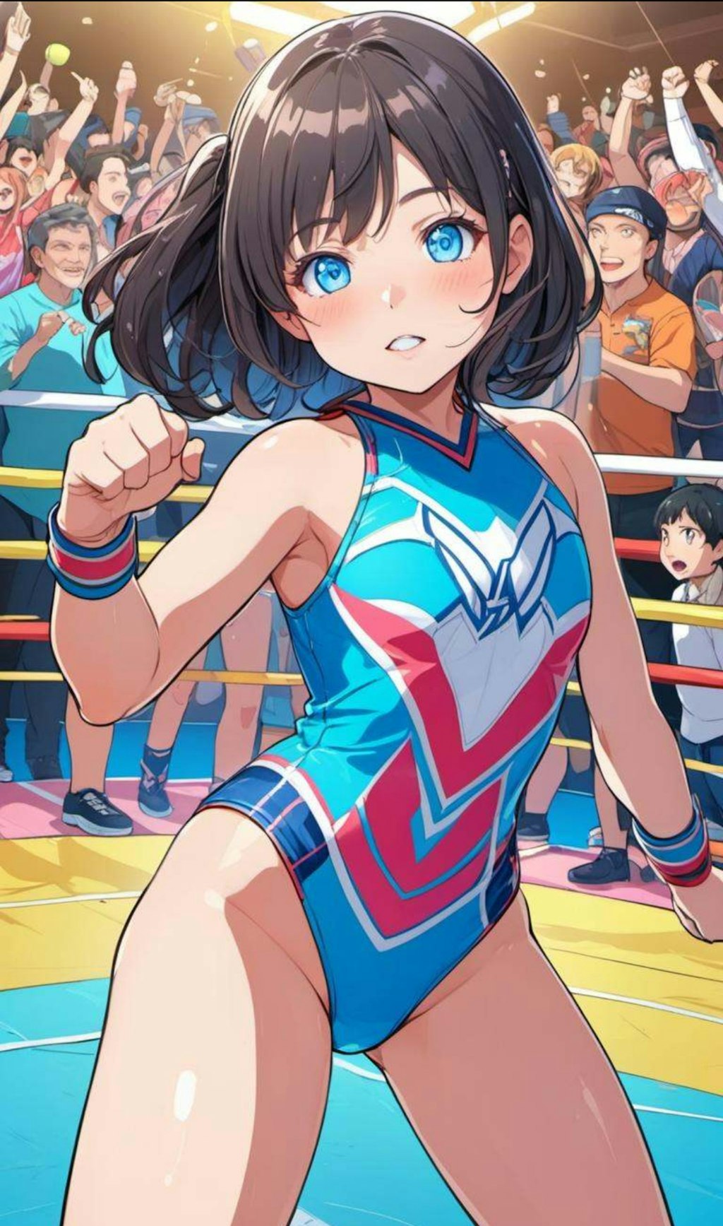 女子プロレスラーの小さな女の子