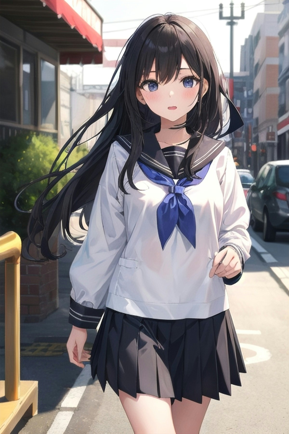 セーラー服の女の子48 | ちちぷいAIイラスト