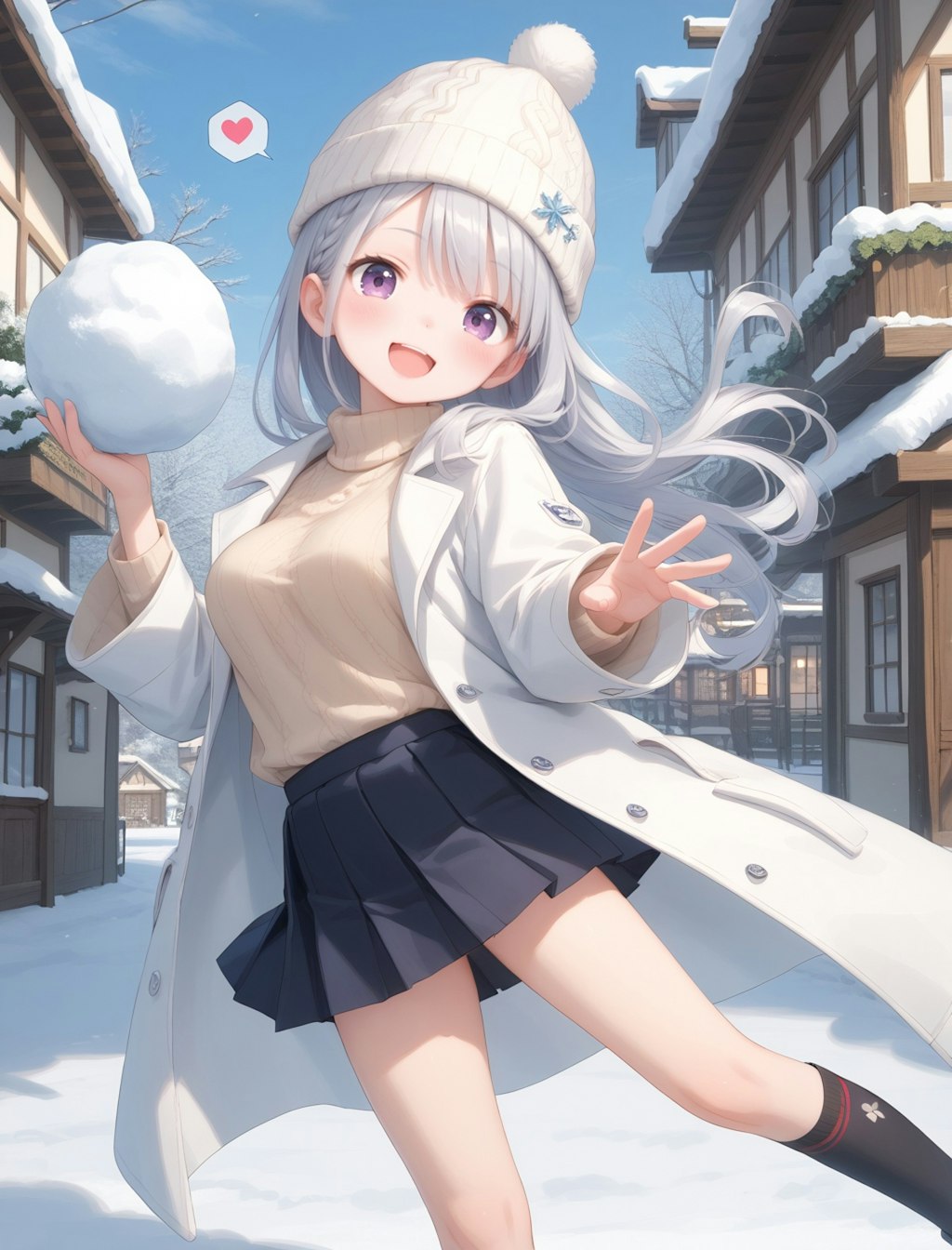 雪遊び