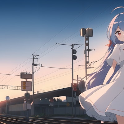 幽霊少女は日の沈む駅で誰を待つか。