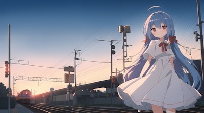 幽霊少女は日の沈む駅で誰を待つか。