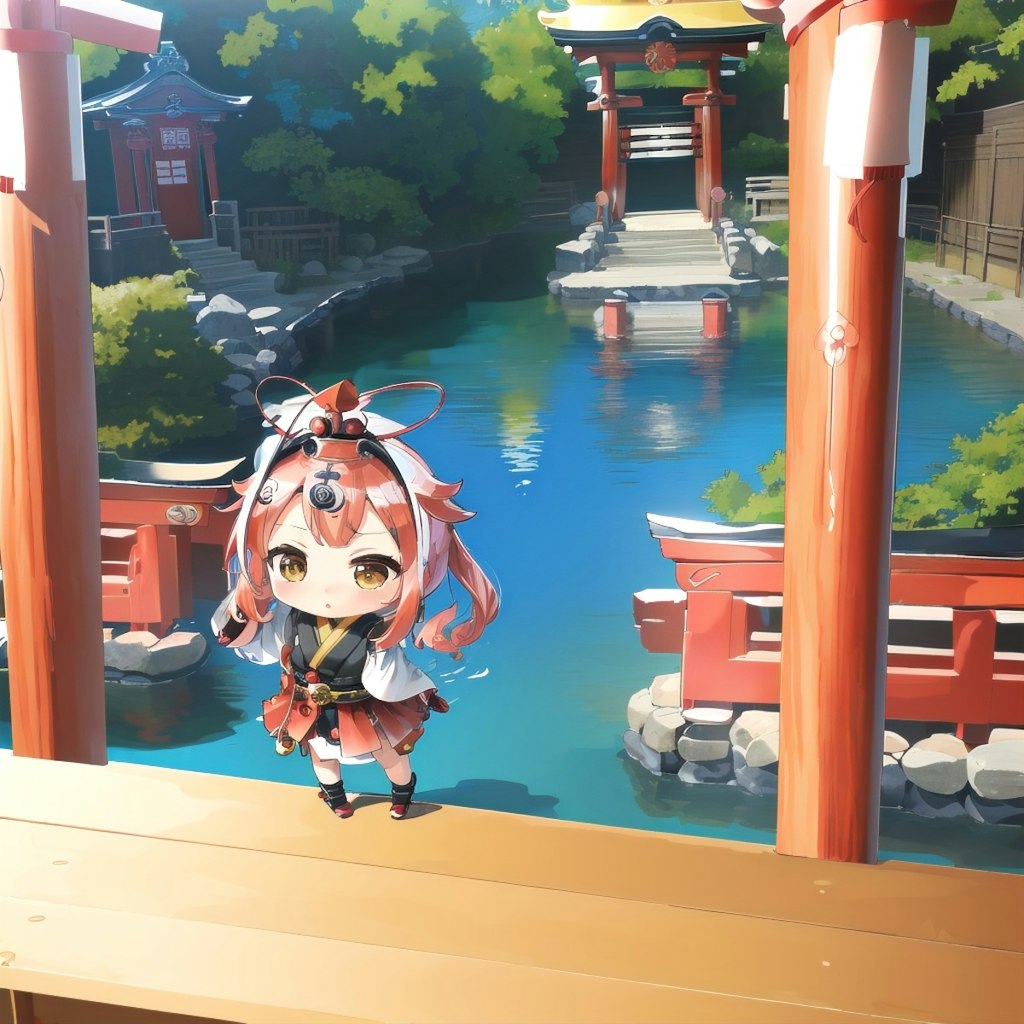 ちび天河神社(天河大辯財天社)ちゃんだ！