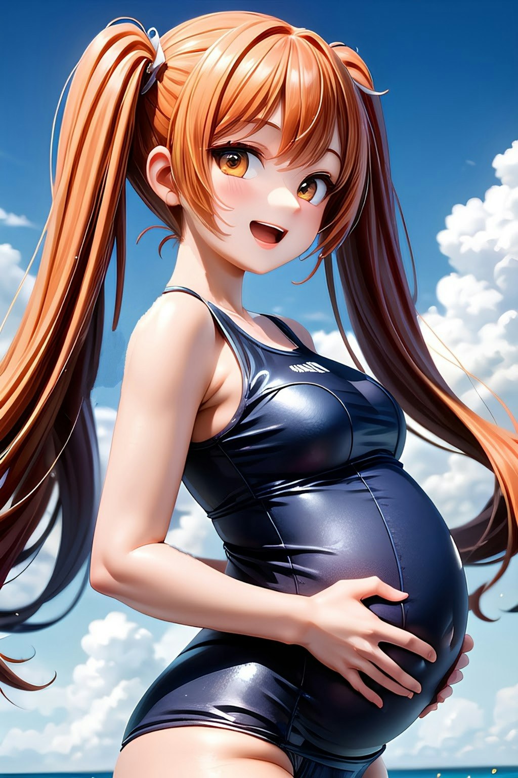 スク水妊婦さん