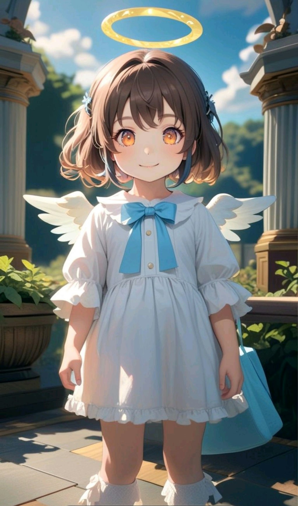 小さな天使の女の子