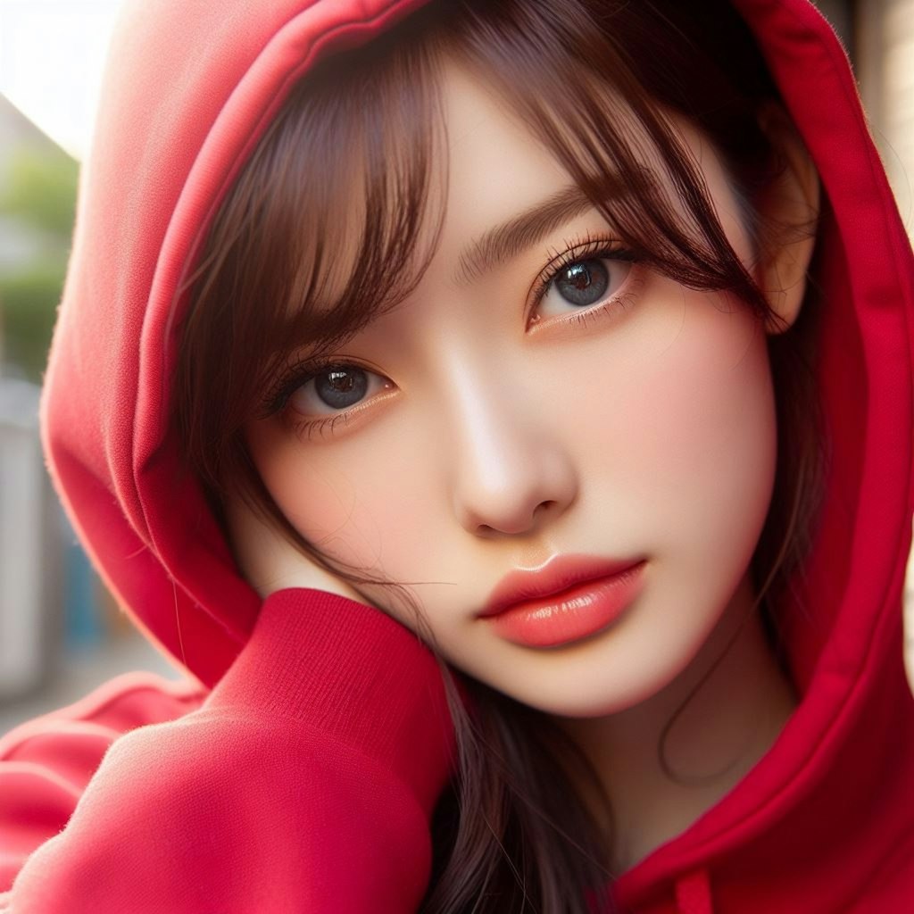 red hoodie