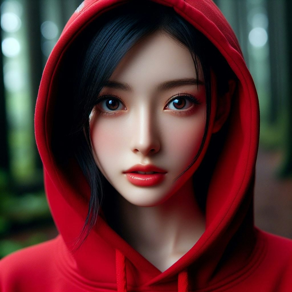 red hoodie