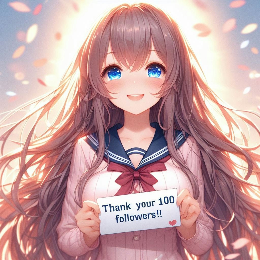 100フォロワーありがとうございます！