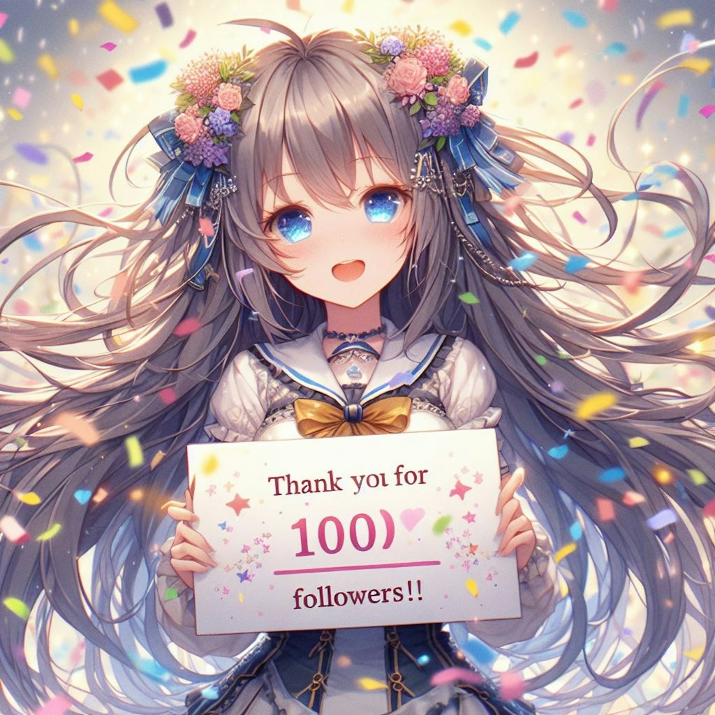 100フォロワーありがとうございます！