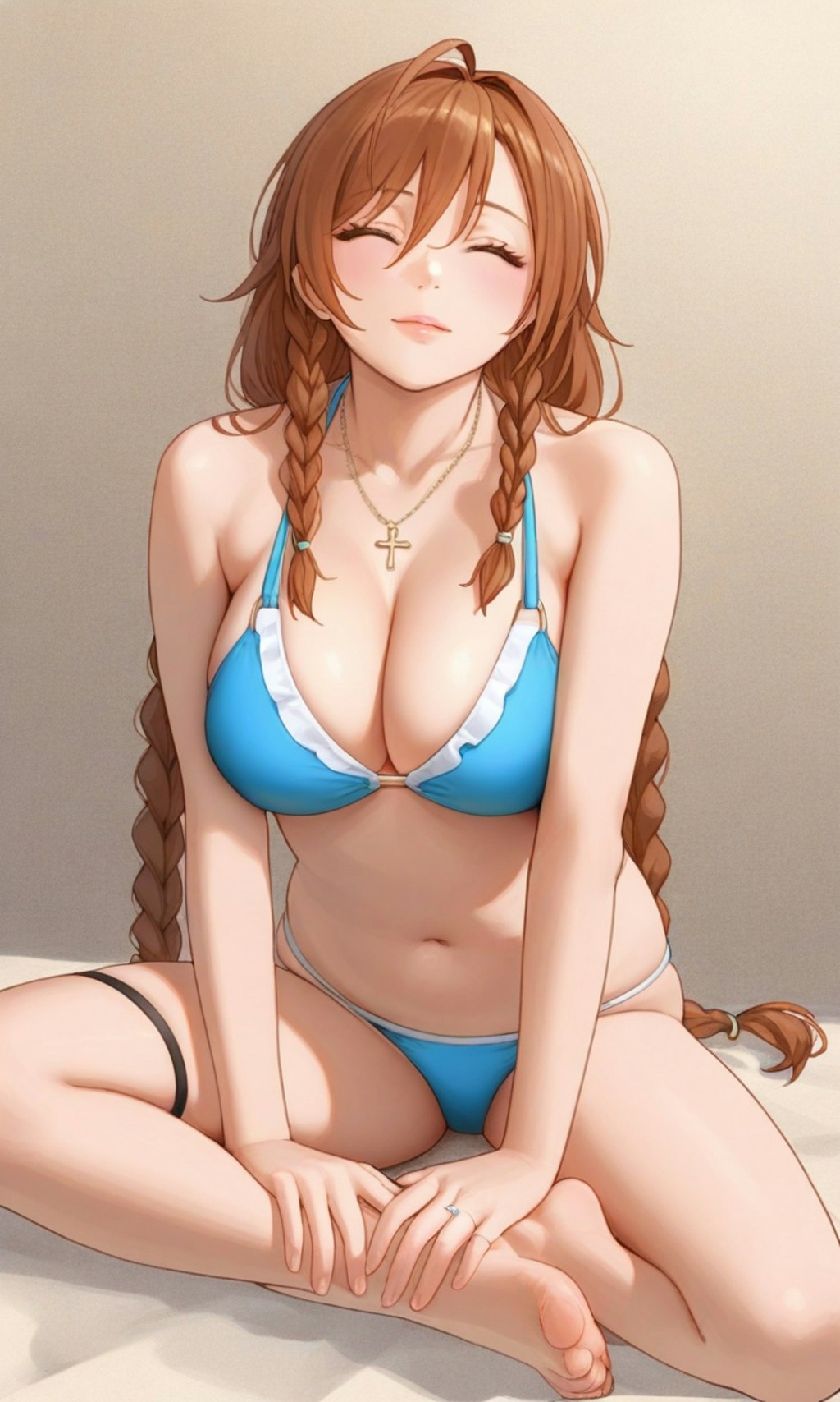 水色ビキニの貴族の奥様