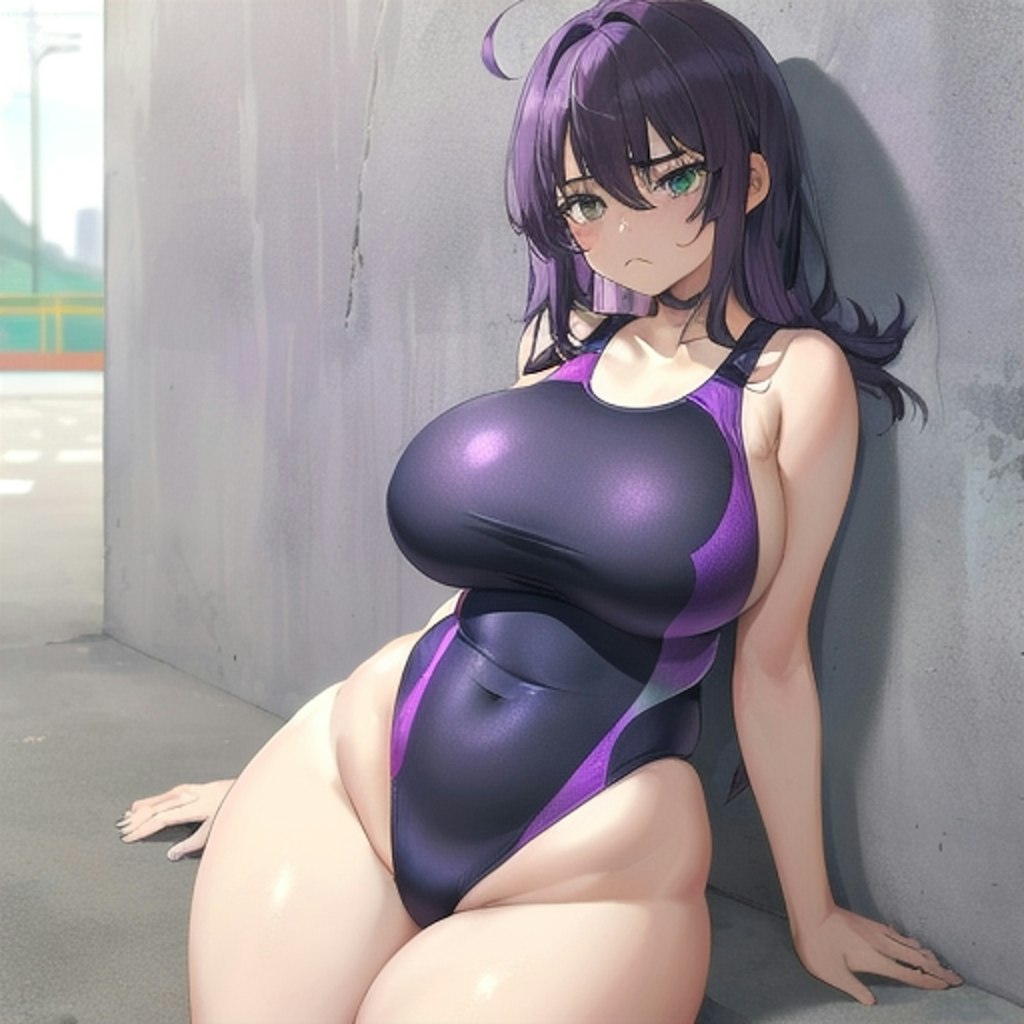 むっちりボディな女の子に競泳水着着せてみたｗ
