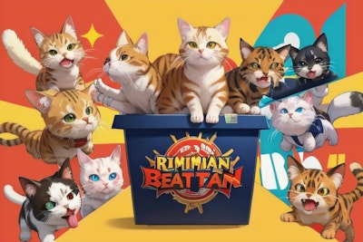 猫がキャラクターの格闘ゲームのキャラクターセレクト画面チャレンジ　５回目