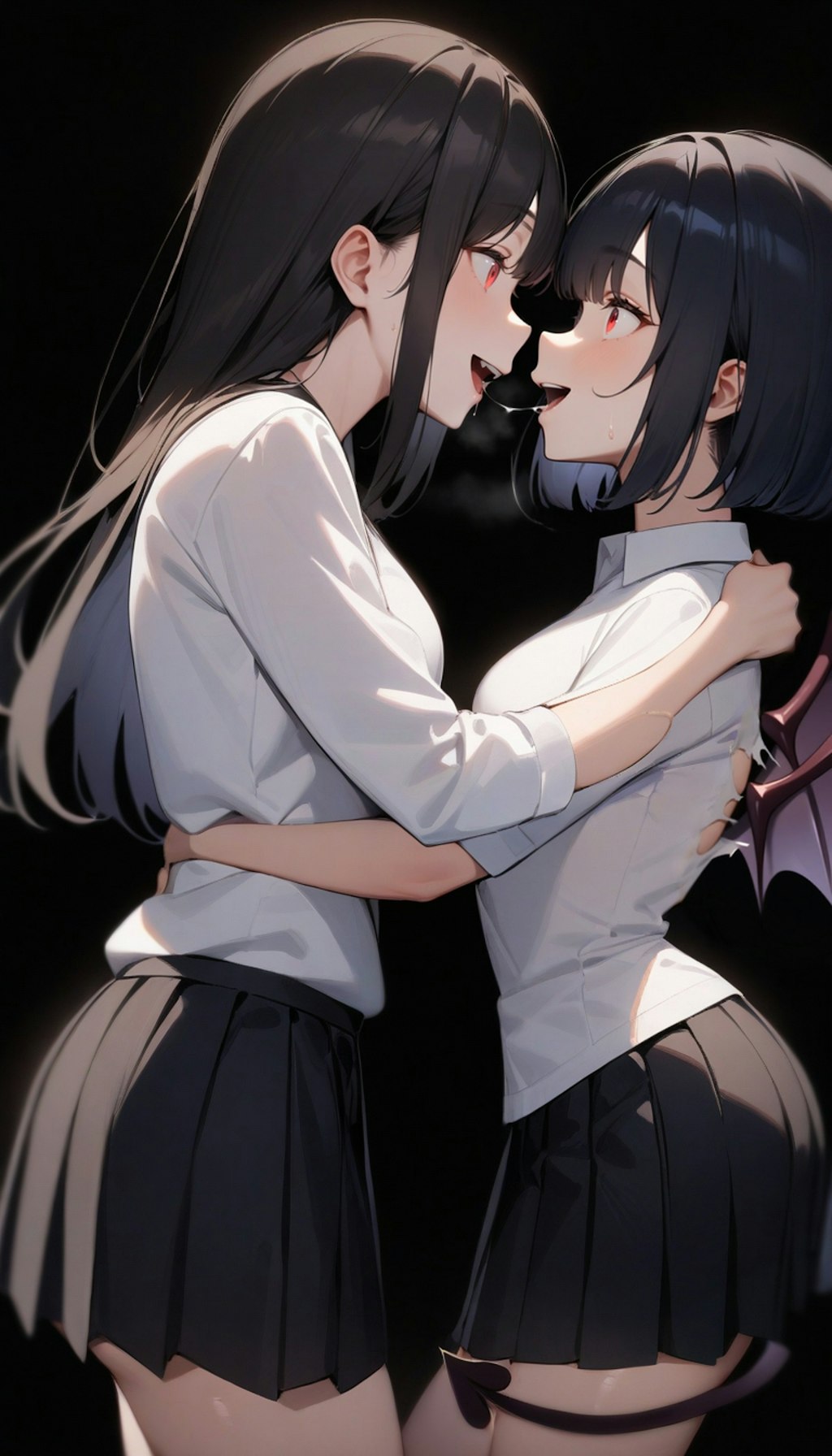 百合キス悪魔堕ち