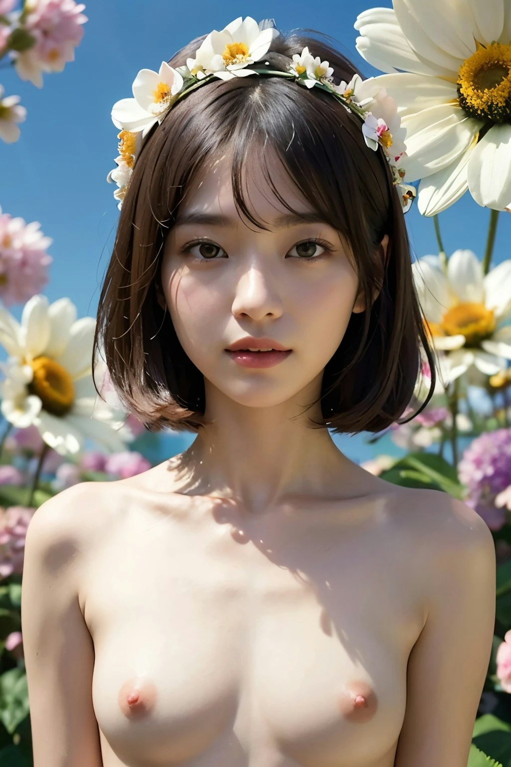 花とヌード