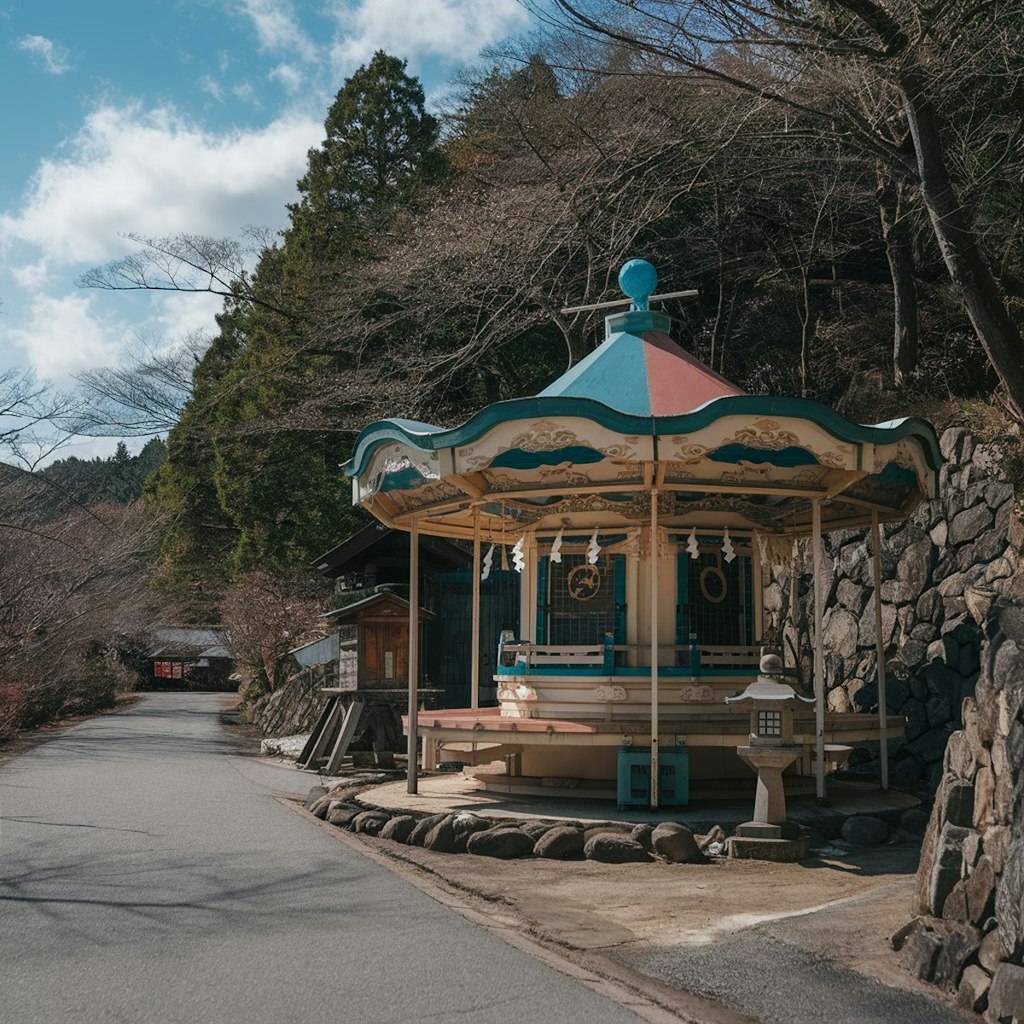 回転木馬っぽい祠