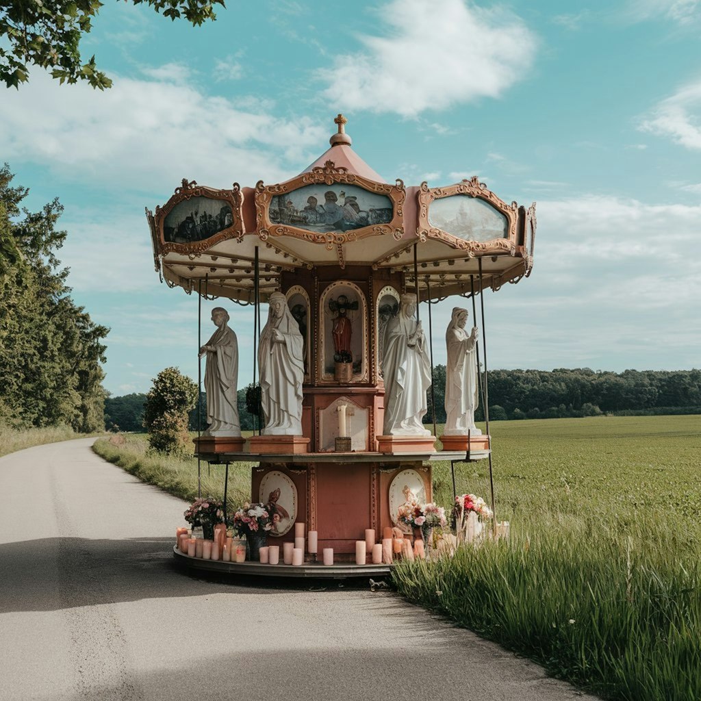 回転木馬っぽい祠