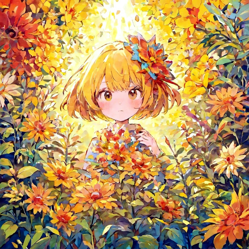 full of flowers