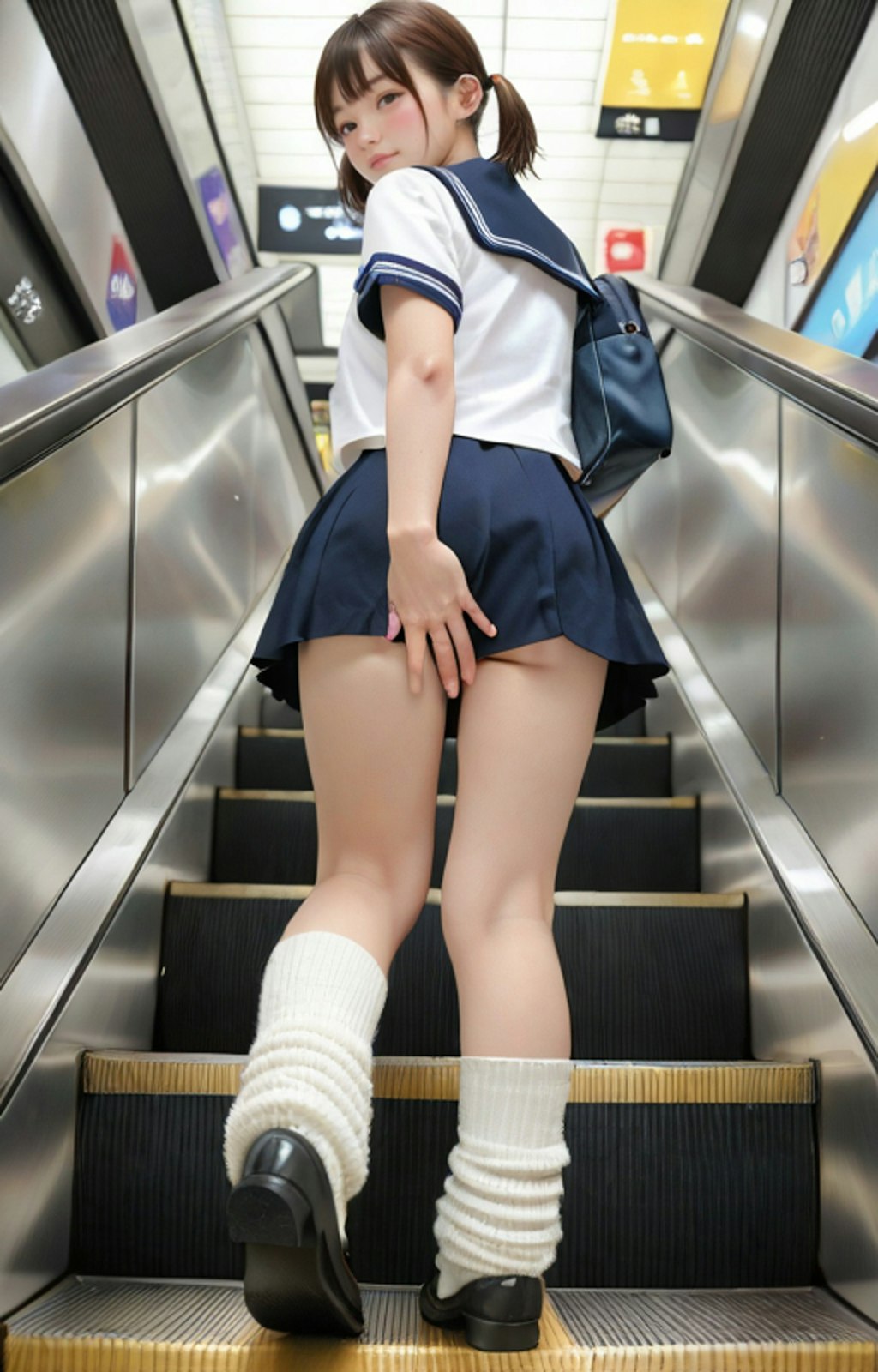 後ろが気になる女子（見ないでください）