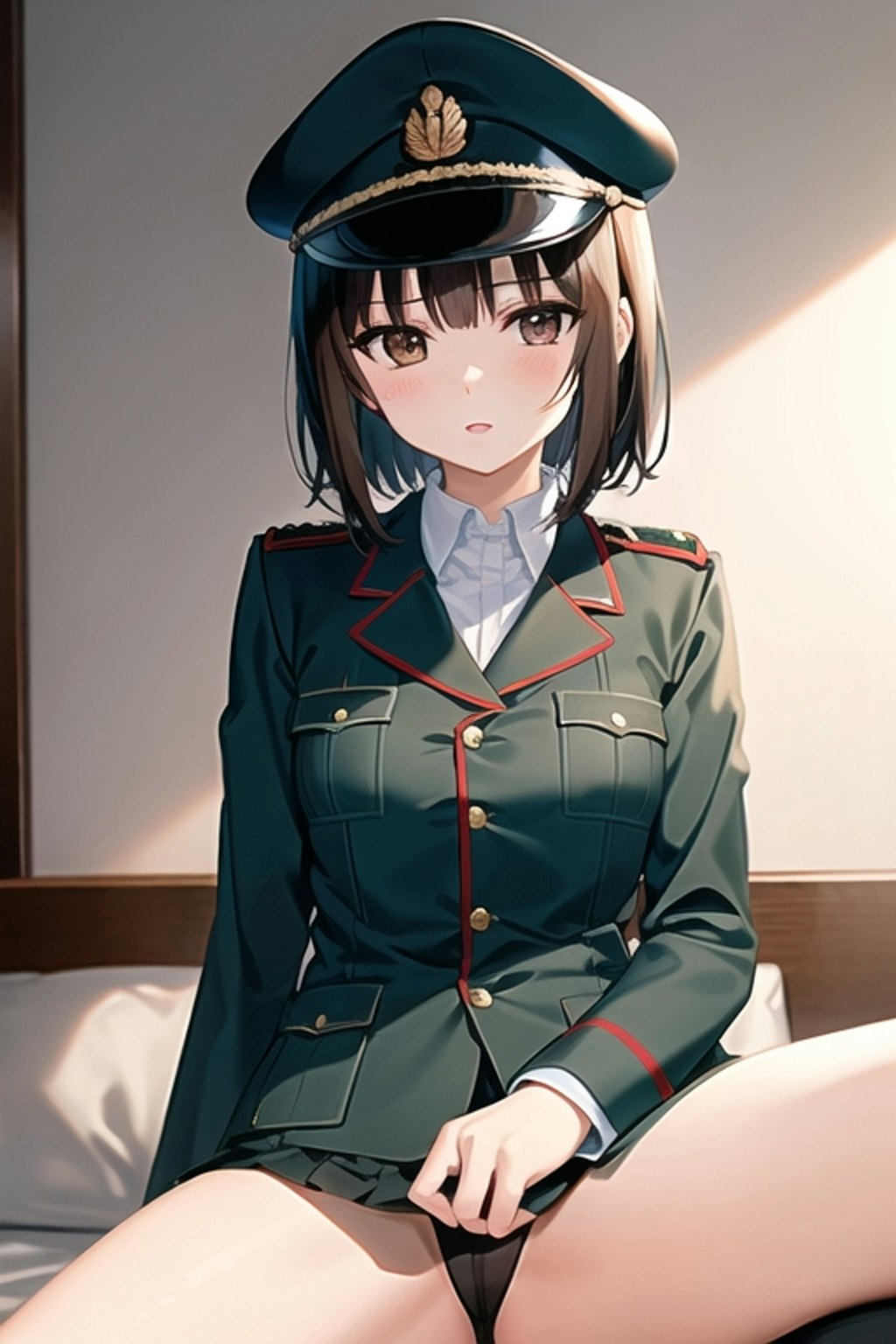 軍コス少女