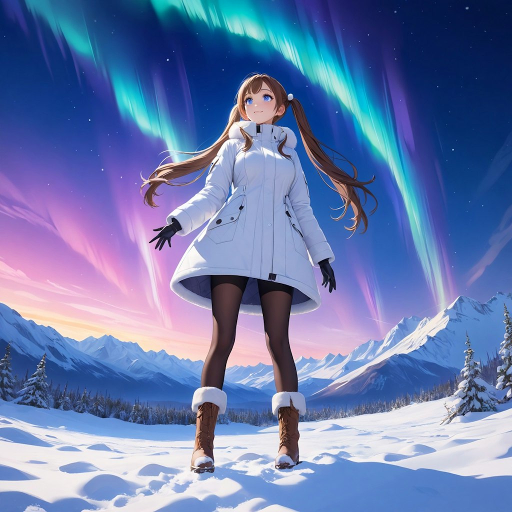 オーロラの夜(12枚)