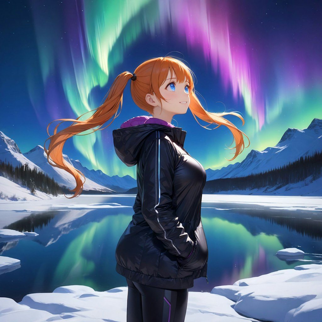 オーロラの夜(12枚)