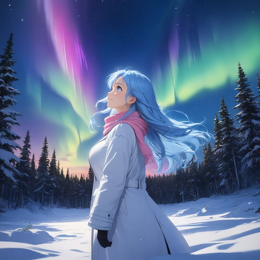 オーロラの夜(12枚)