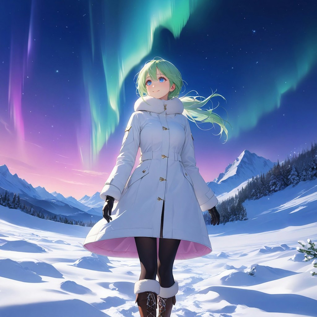 オーロラの夜(12枚)