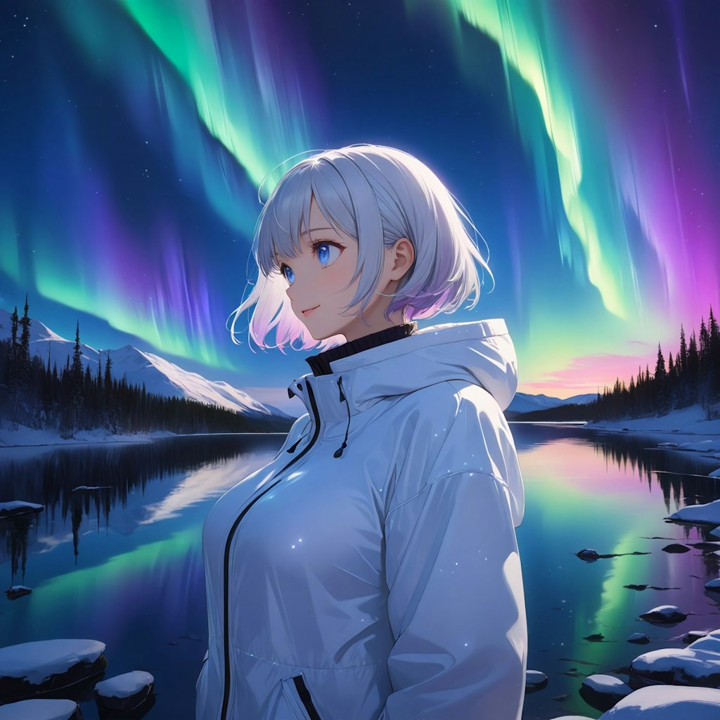 オーロラの夜(12枚)