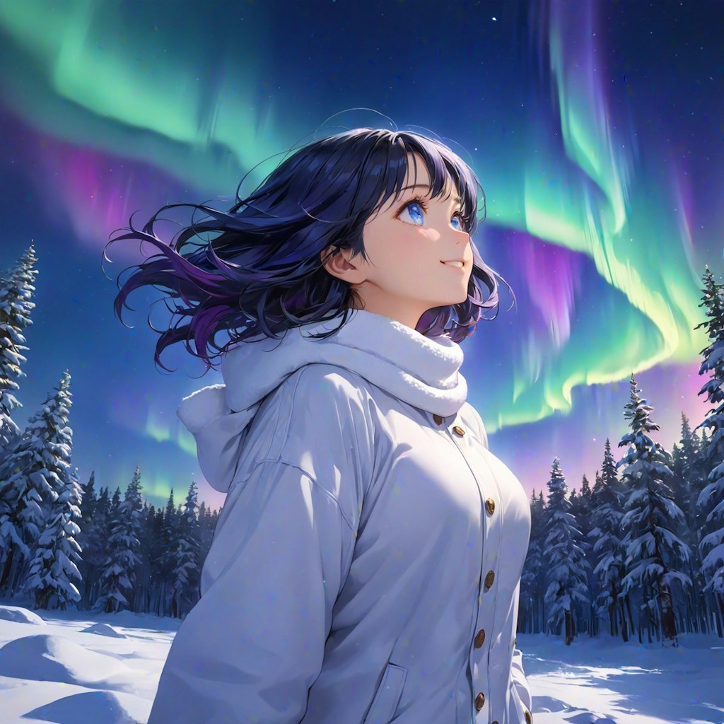 オーロラの夜(12枚)