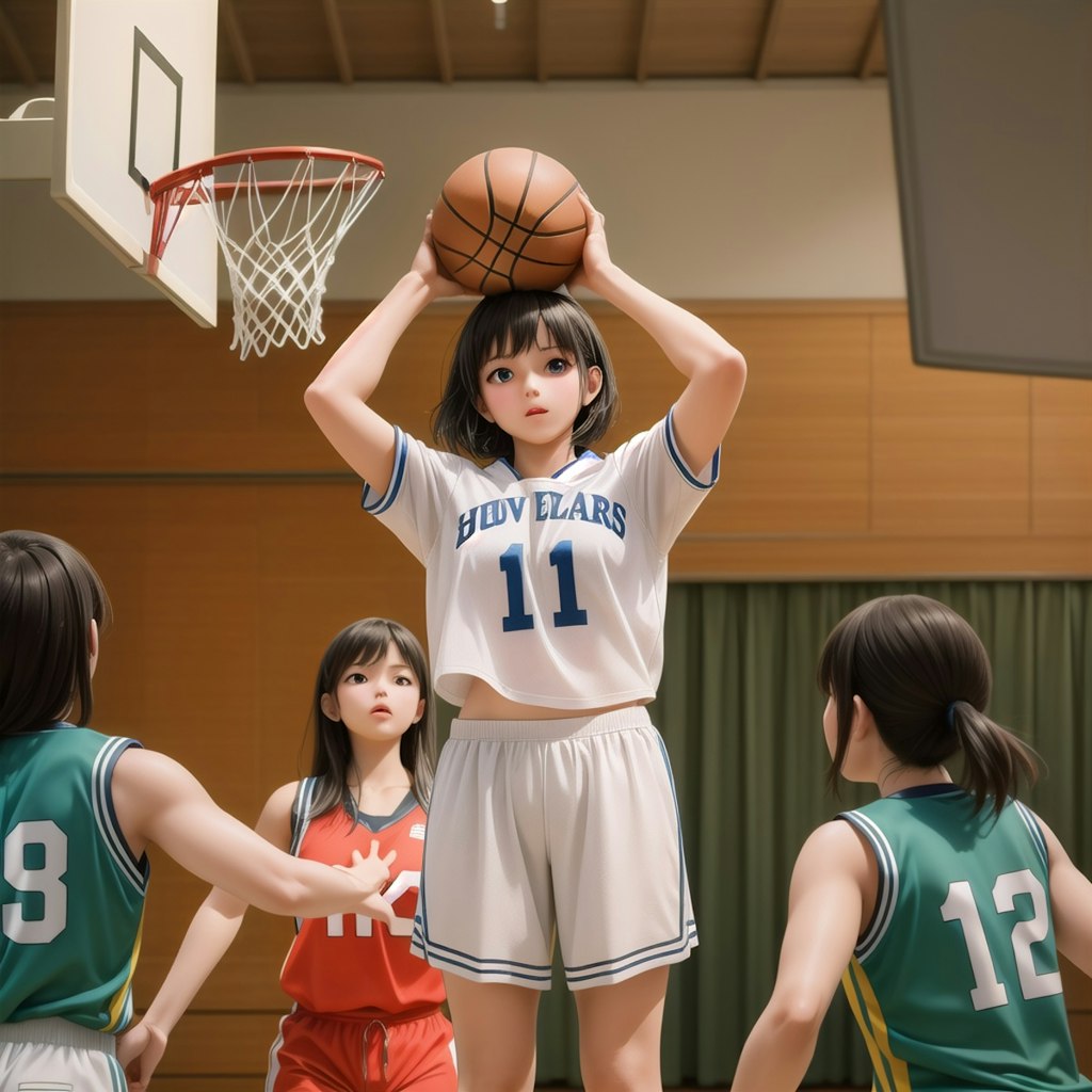 女バスのジャンプシュート202