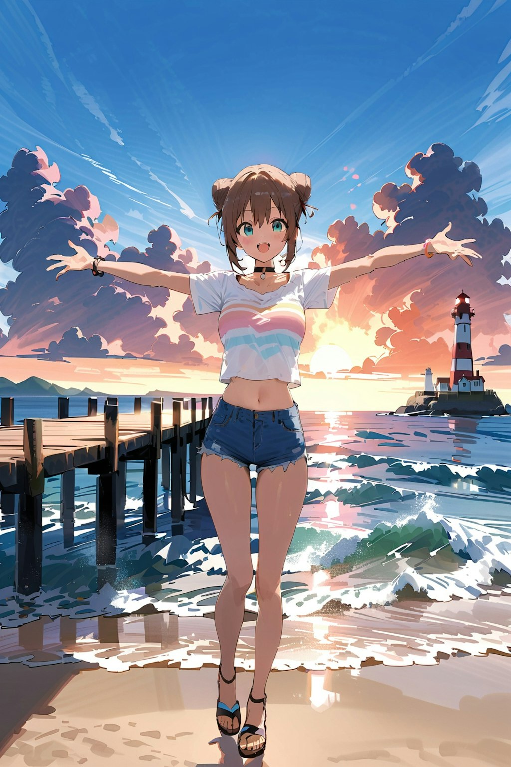 夕方の海