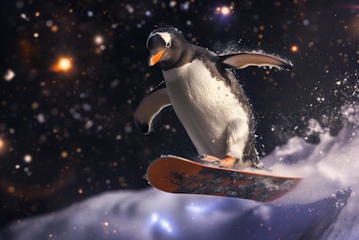 飛ぶペンギン