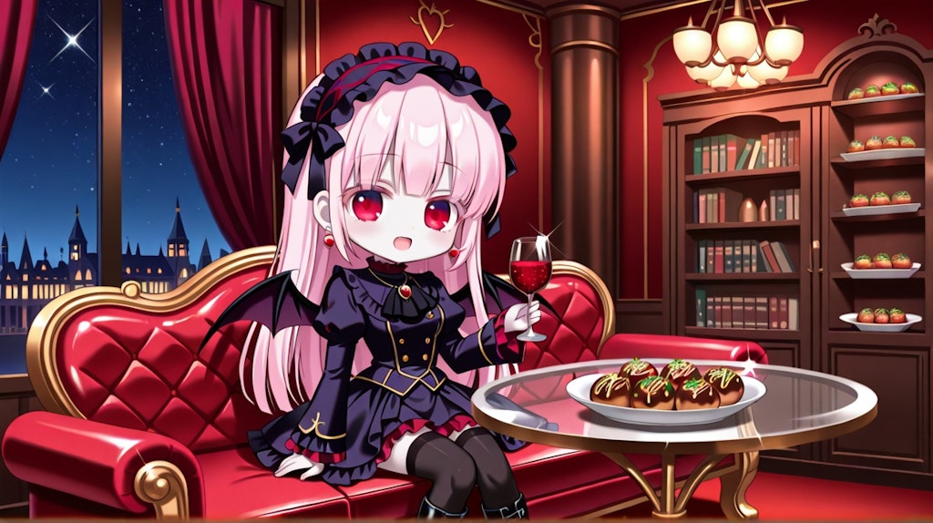 ラグジュアリールームで晩酌ごっこ