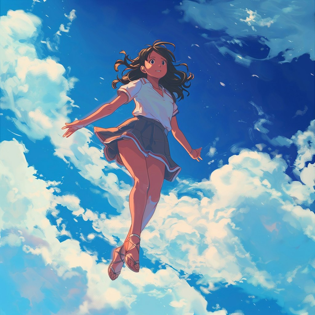 女の子と自由の空