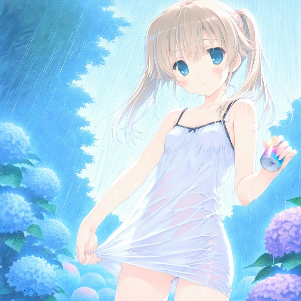 梅雨と少女
