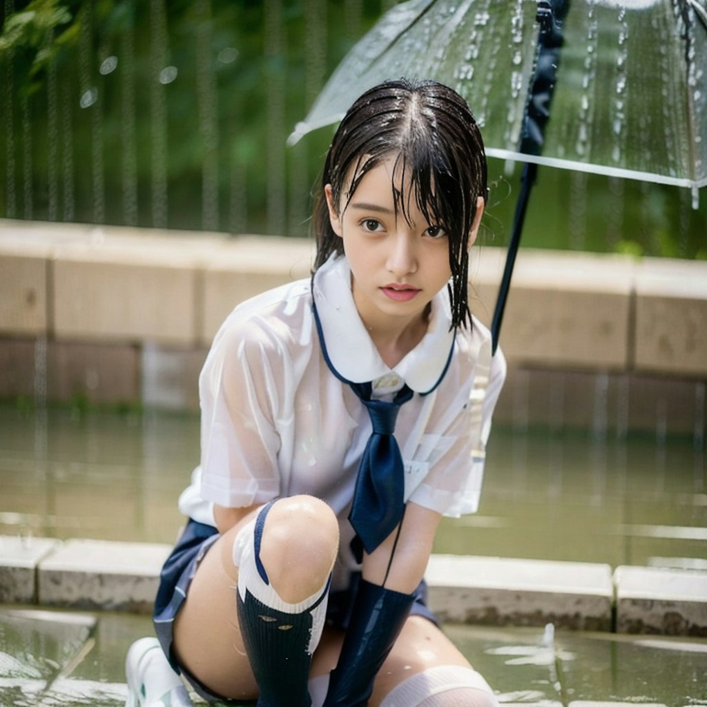 雨濡れ女子集➁