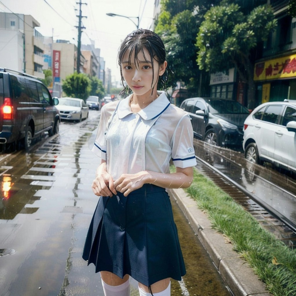 雨濡れ女子集➁