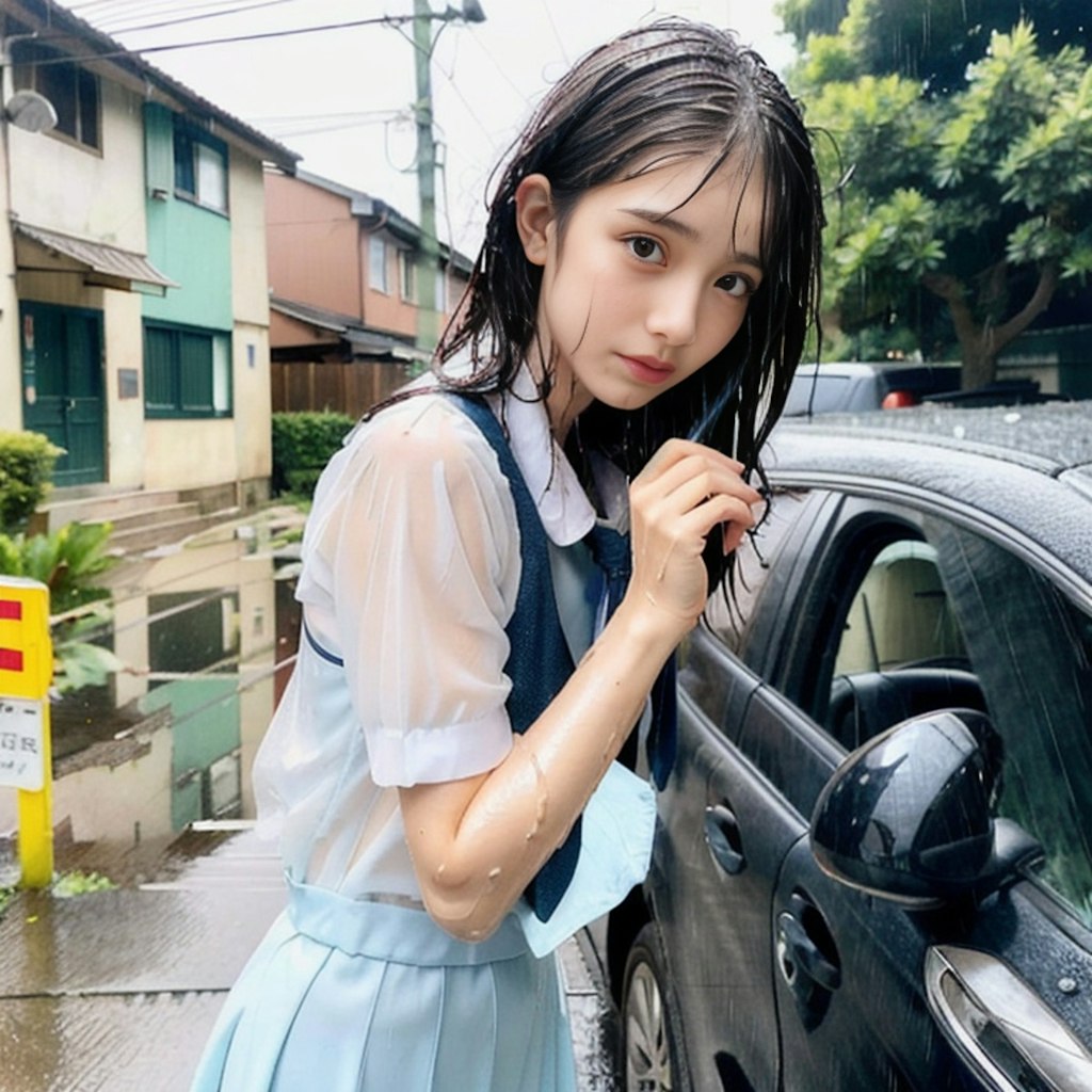 雨濡れ女子集➁