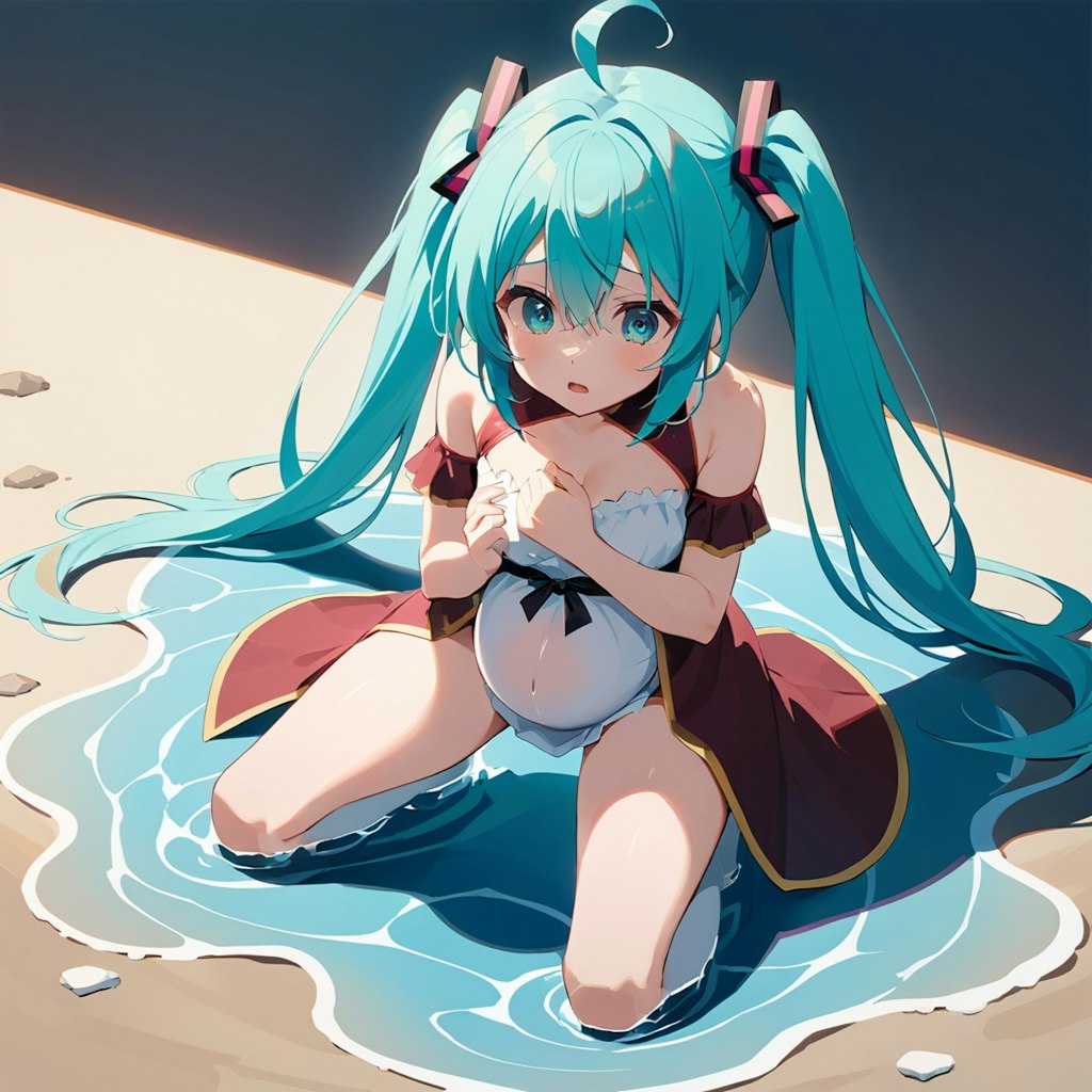 初音ミクが破水しました