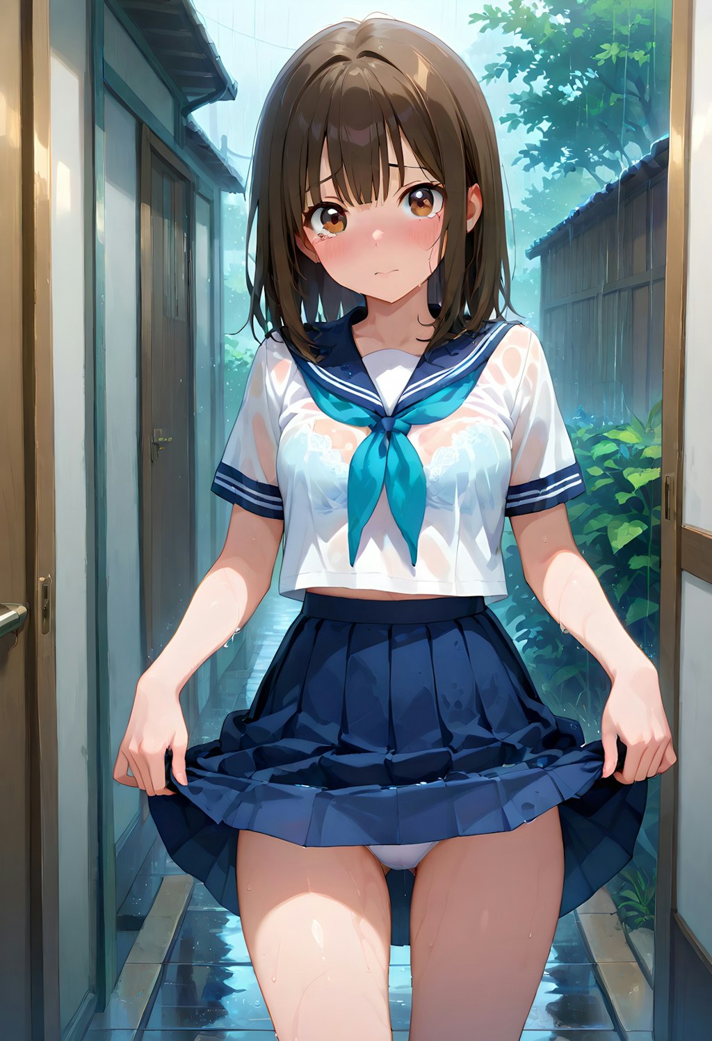 ずぶ濡れの妹ちゃん