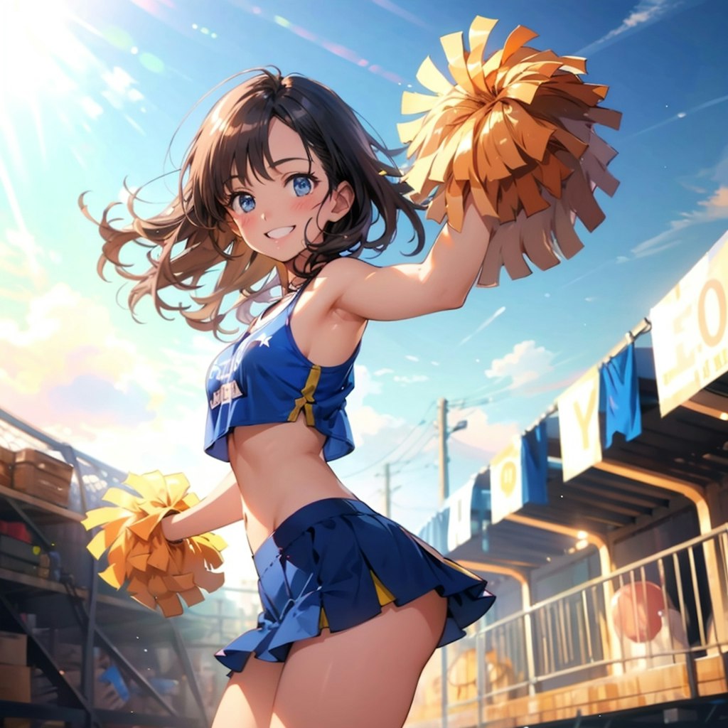 踊るチアガール