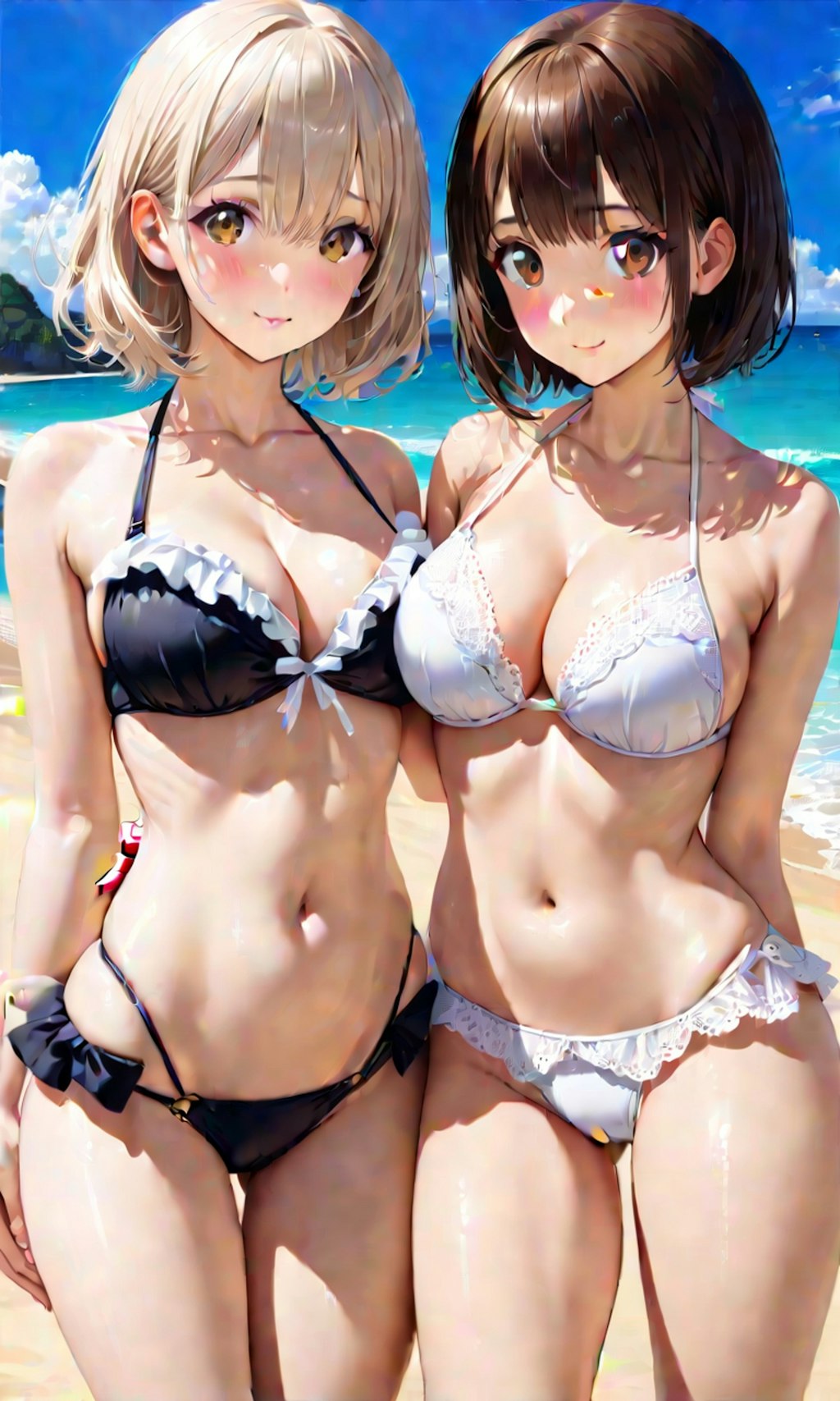 水着と女子高校生と