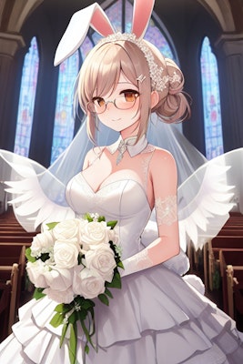 Angel wedding dress
