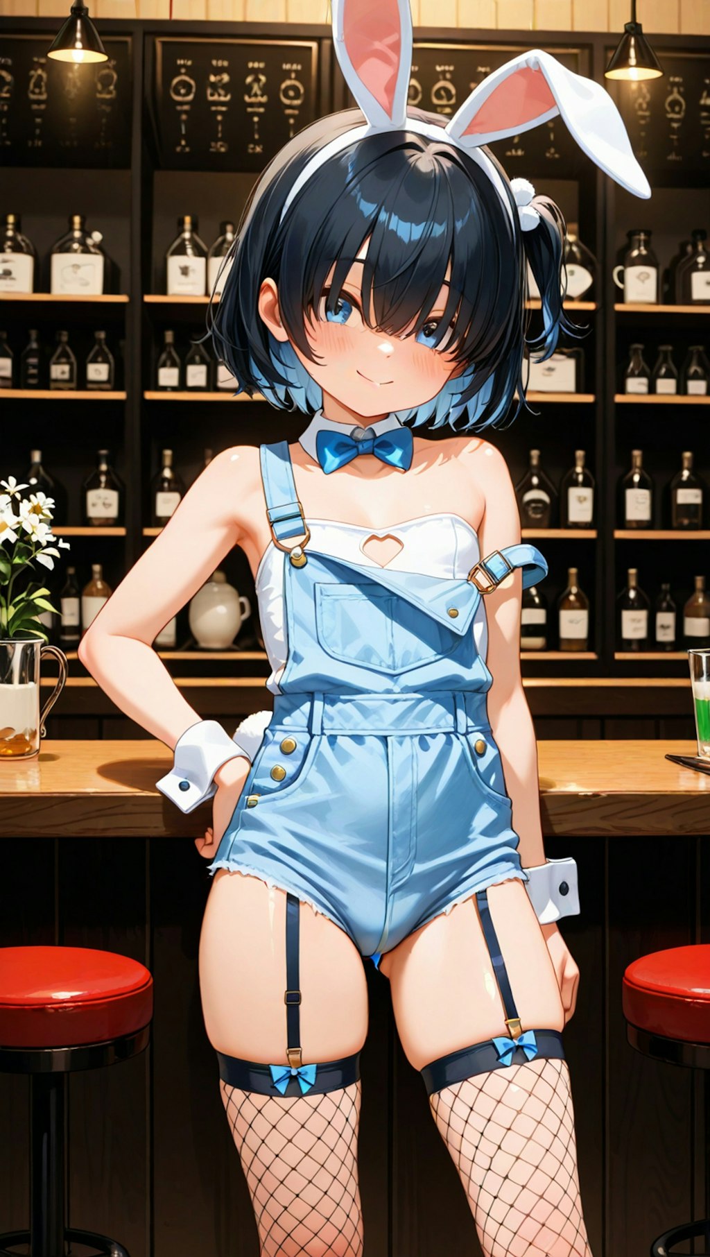 オーバーオールなバニーさん