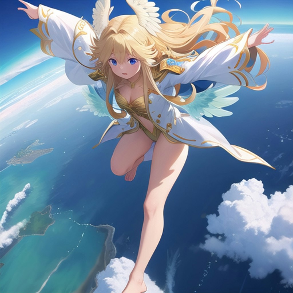 どうせなら楽しまなくちゃと思ってスカイダイビングで降臨する天使👼