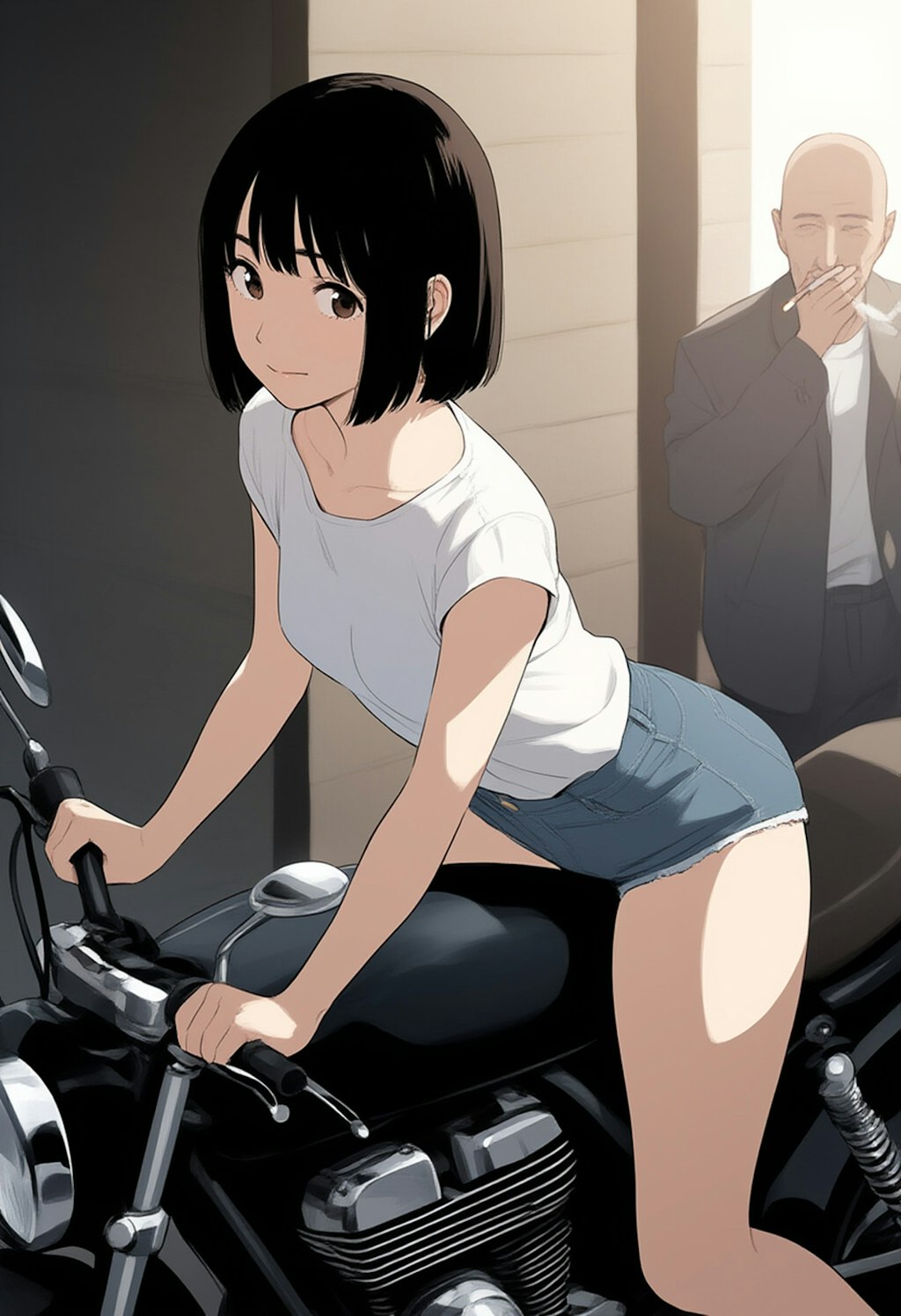 バイクと女の子