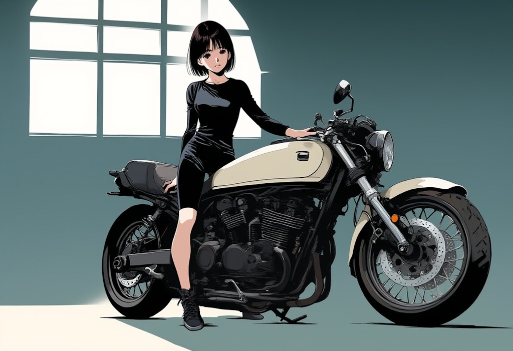 バイクと女の子