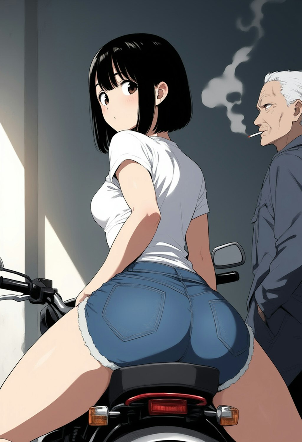 バイクと女の子