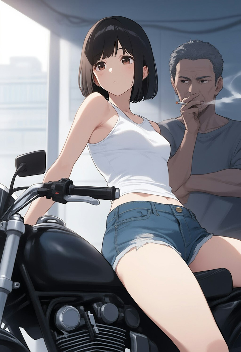 バイクと女の子