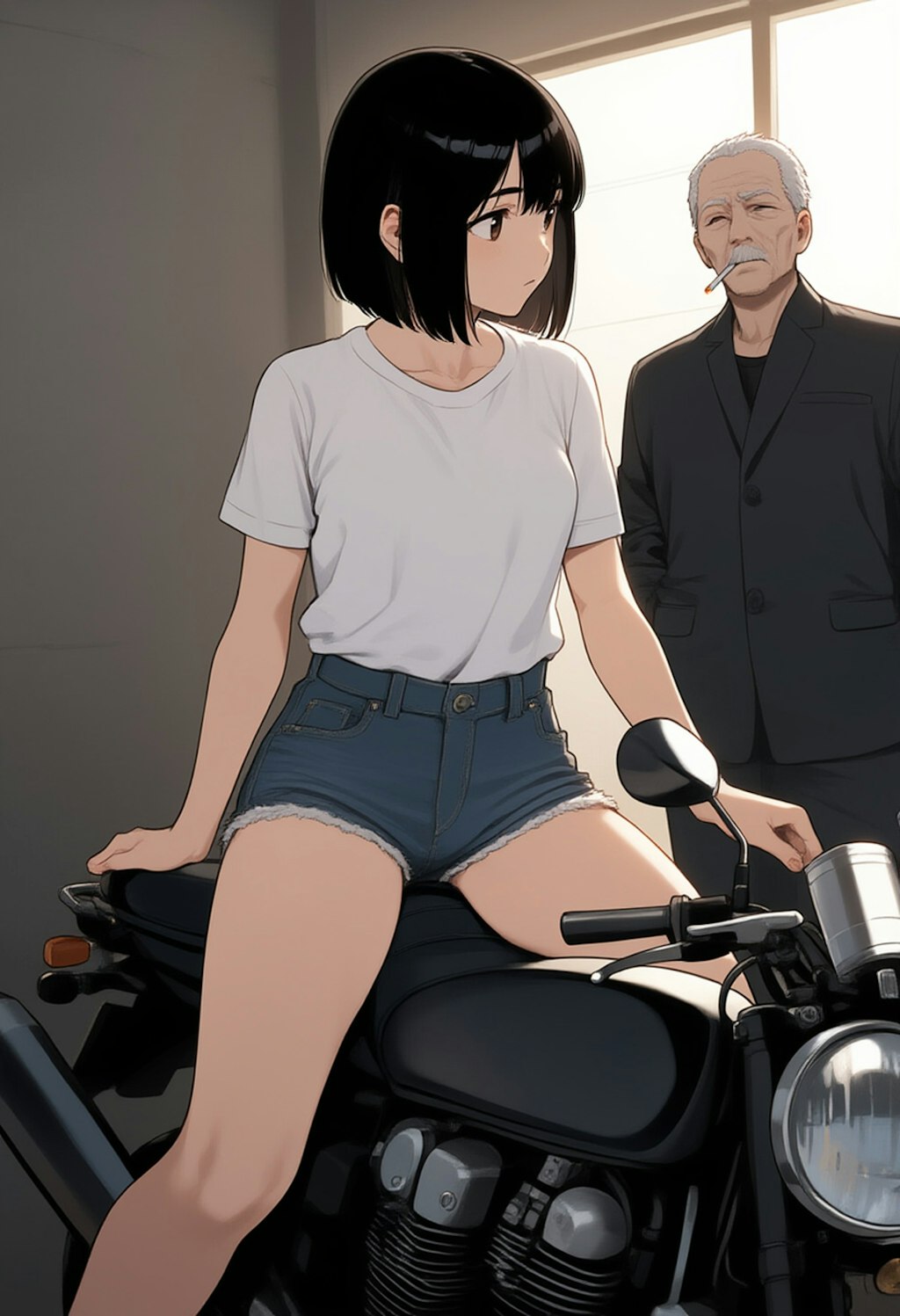 バイクと女の子